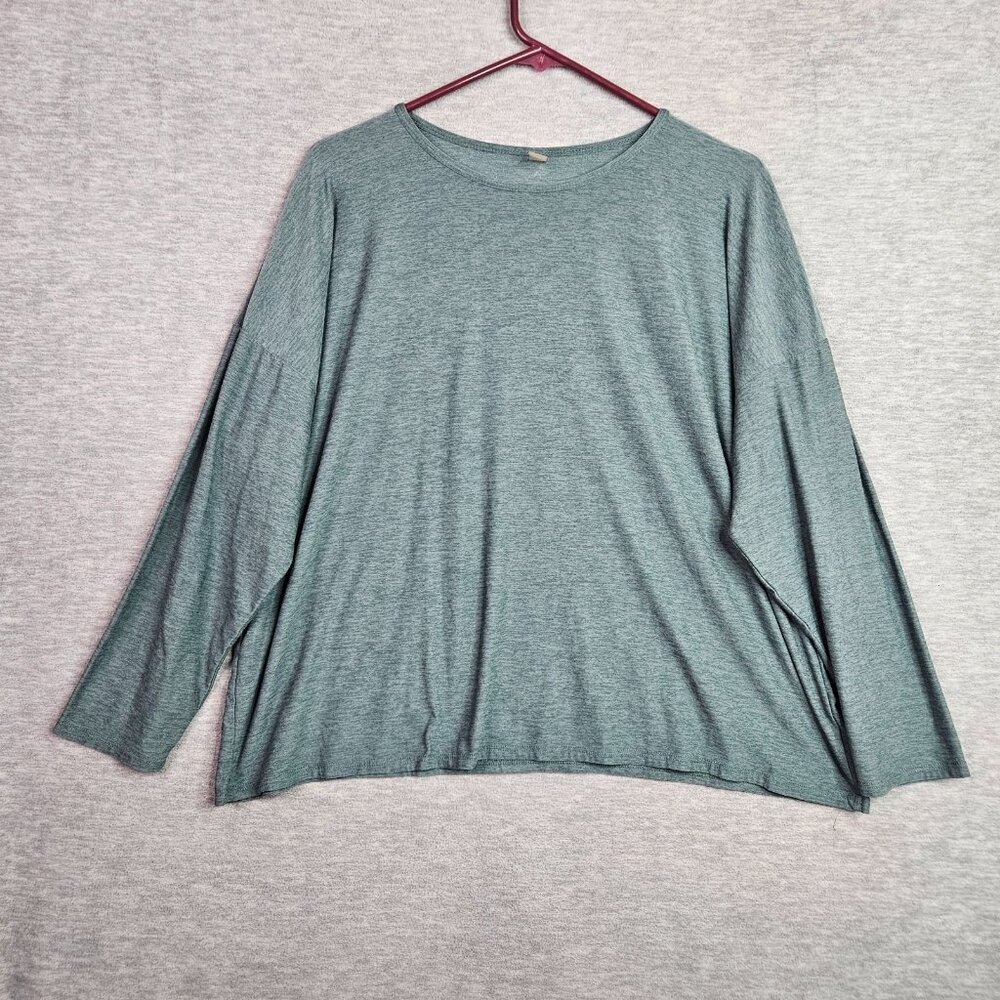Beyond Yoga Dark Sage Green Featherweight Daydreamer Pullover Top Size 2X